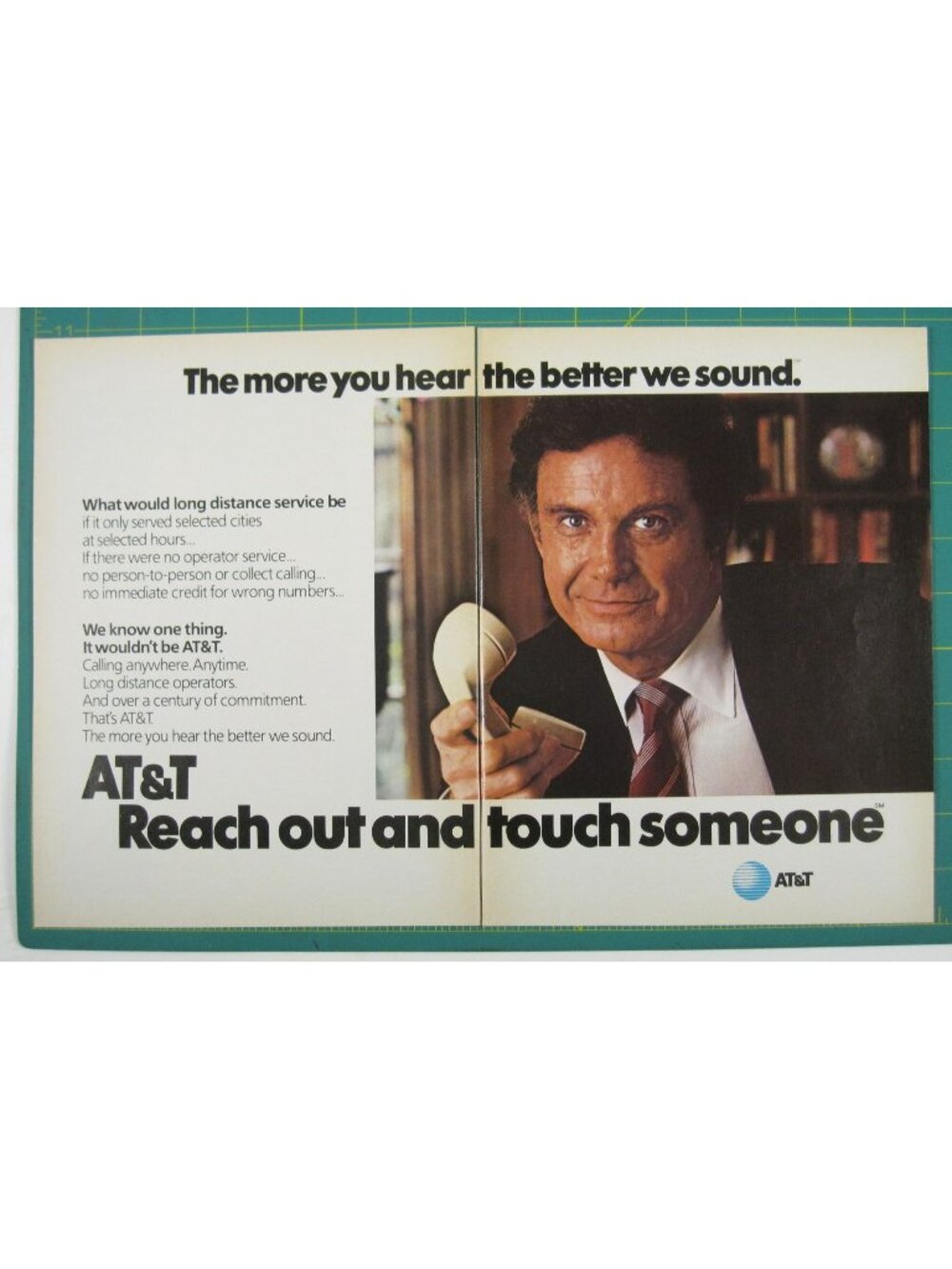Print Ad AT&T Reach Out Touch Someone Long Distance Service 1980s Vintage 2PG